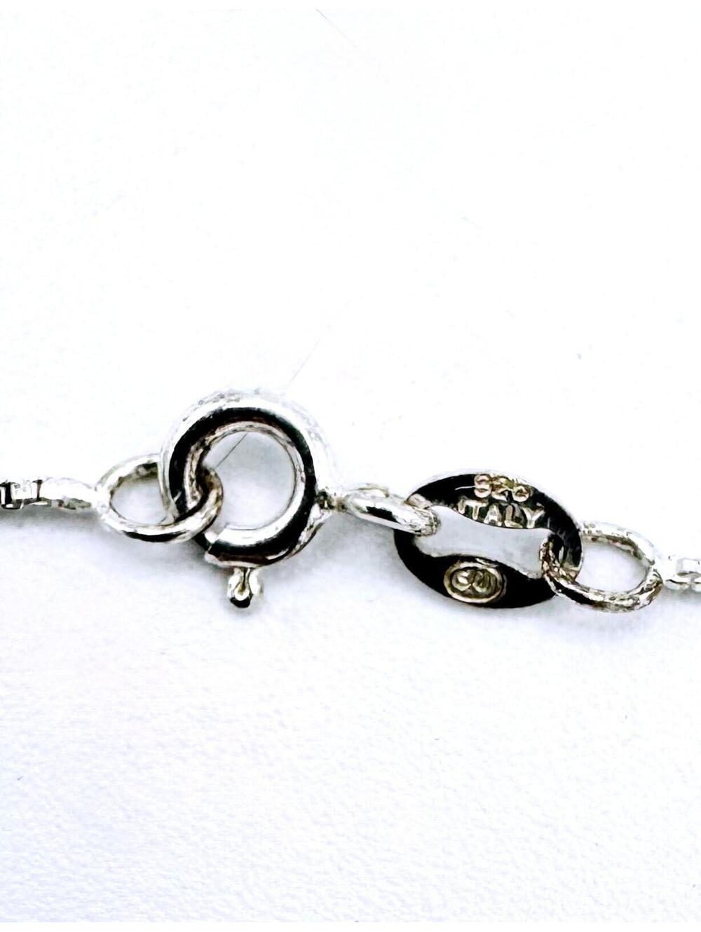 Sterling silver box chain with two tone Taztel sunflower plant pendant necklace - Picture 6 of 7